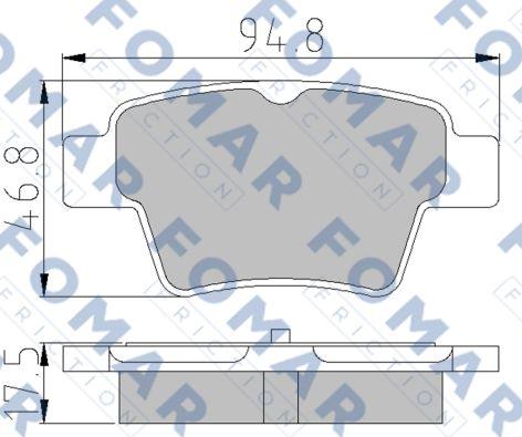 FOMAR Friction FO 930581 - Kit pastiglie freno, Freno a disco autozon.pro