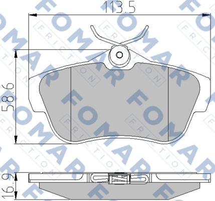 FOMAR Friction FO 930381 - Kit pastiglie freno, Freno a disco autozon.pro