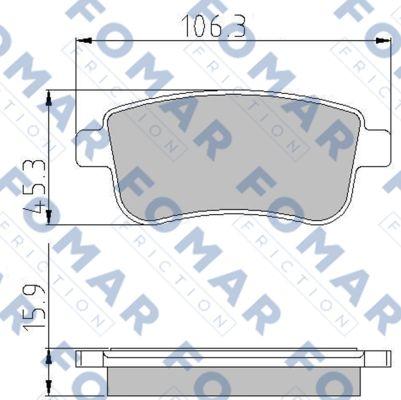 FOMAR Friction FO 931581 - Kit pastiglie freno, Freno a disco autozon.pro