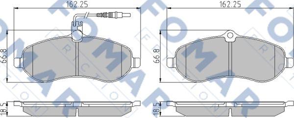 FOMAR Friction FO 931081 - Kit pastiglie freno, Freno a disco autozon.pro