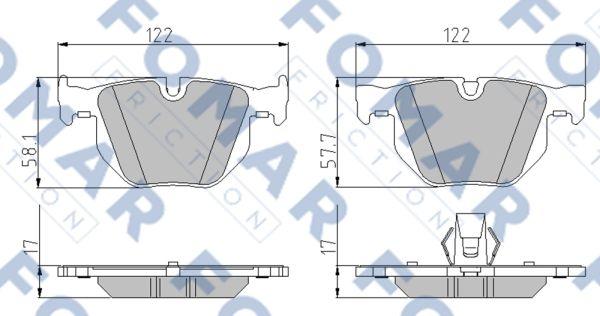 FOMAR Friction FO 931181 - Kit pastiglie freno, Freno a disco autozon.pro