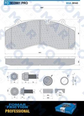 FOMAR Friction FO 933981 - Kit pastiglie freno, Freno a disco autozon.pro