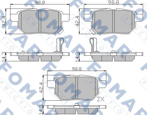 FOMAR Friction FO 933481 - Kit pastiglie freno, Freno a disco autozon.pro