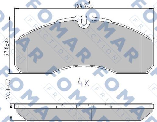 FOMAR Friction FO 933581 - Kit pastiglie freno, Freno a disco autozon.pro