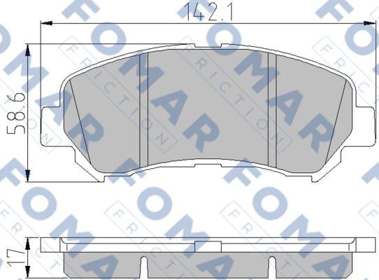 FOMAR Friction FO 933681 - Kit pastiglie freno, Freno a disco autozon.pro