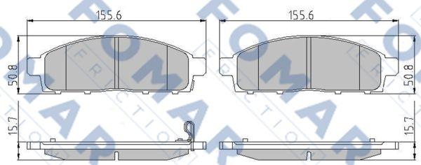 FOMAR Friction FO 933081 - Kit pastiglie freno, Freno a disco autozon.pro