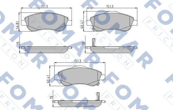 FOMAR Friction FO 933181 - Kit pastiglie freno, Freno a disco autozon.pro