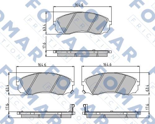 FOMAR Friction FO 933381 - Kit pastiglie freno, Freno a disco autozon.pro