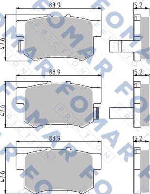 FOMAR Friction FO 933281 - Kit pastiglie freno, Freno a disco autozon.pro