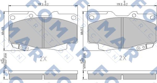 FOMAR Friction FO 932981 - Kit pastiglie freno, Freno a disco autozon.pro