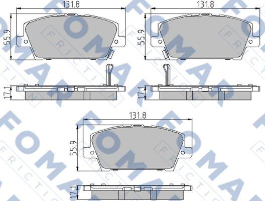 FOMAR Friction FO 932481 - Kit pastiglie freno, Freno a disco autozon.pro