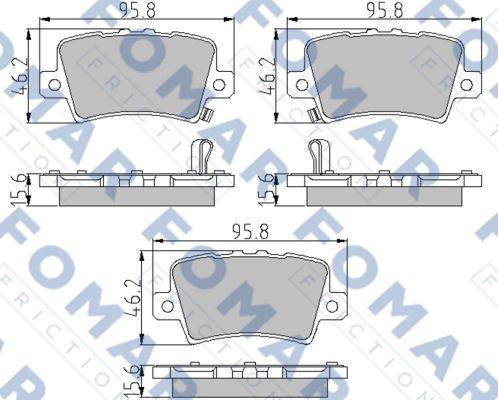 FOMAR Friction FO 932581 - Kit pastiglie freno, Freno a disco autozon.pro