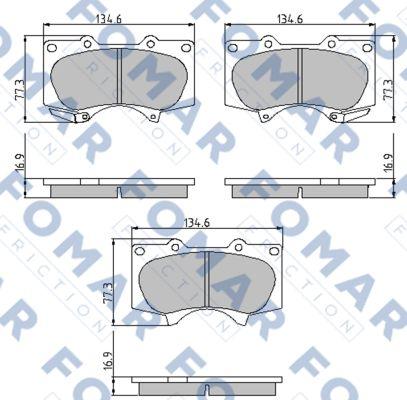 FOMAR Friction FO 932081 - Kit pastiglie freno, Freno a disco autozon.pro