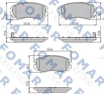 FOMAR Friction FO 932381 - Kit pastiglie freno, Freno a disco autozon.pro