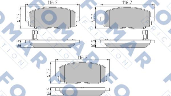 FOMAR Friction FO 932281 - Kit pastiglie freno, Freno a disco autozon.pro