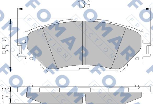 FOMAR Friction FO 932781 - Kit pastiglie freno, Freno a disco autozon.pro