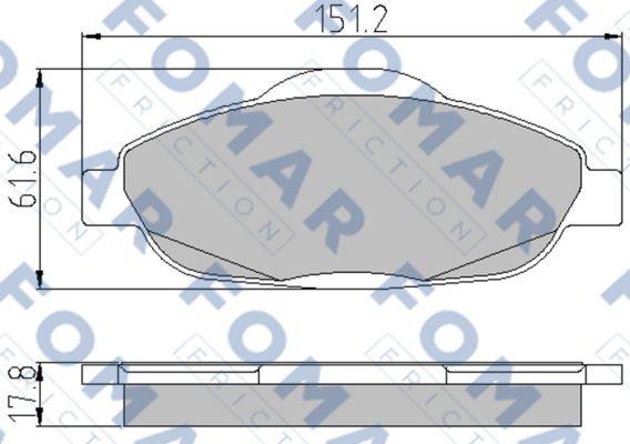 FOMAR Friction FO 929581 - Kit pastiglie freno, Freno a disco autozon.pro