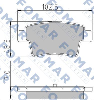 FOMAR Friction FO 929881 - Kit pastiglie freno, Freno a disco autozon.pro