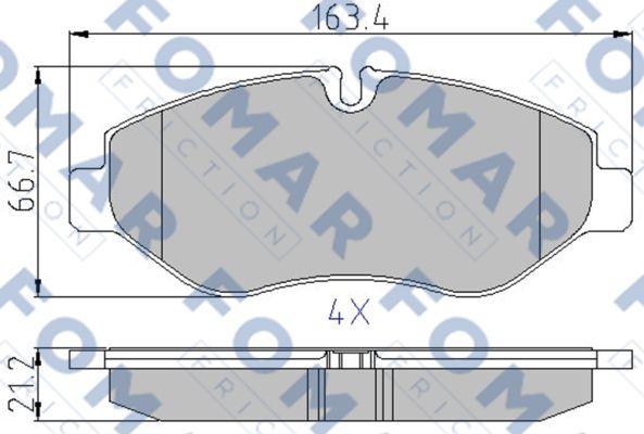 FOMAR Friction FO 929381 - Kit pastiglie freno, Freno a disco autozon.pro