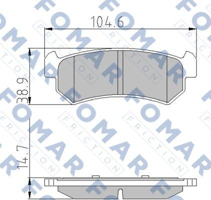 FOMAR Friction FO 929781 - Kit pastiglie freno, Freno a disco autozon.pro