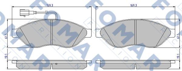 FOMAR Friction FO 924481 - Kit pastiglie freno, Freno a disco autozon.pro