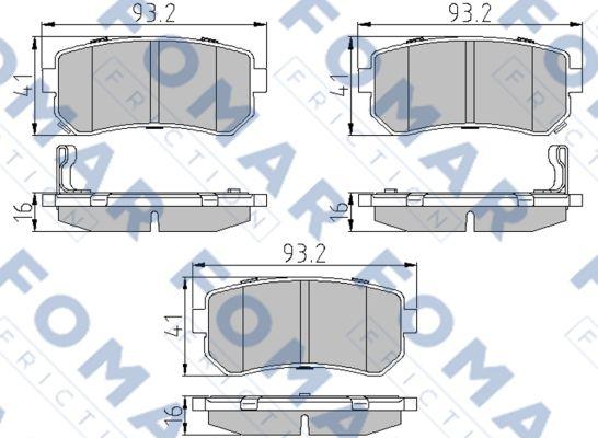 FOMAR Friction FO 924081 - Kit pastiglie freno, Freno a disco autozon.pro