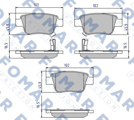 FOMAR Friction FO 924181 - Kit pastiglie freno, Freno a disco autozon.pro