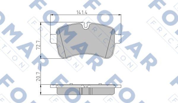 FOMAR Friction FO 925581 - Kit pastiglie freno, Freno a disco autozon.pro