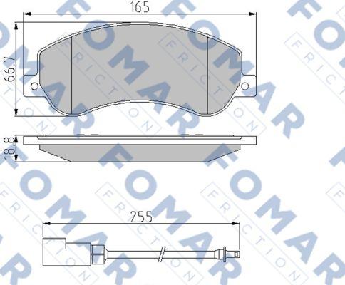 FOMAR Friction FO 925081 - Kit pastiglie freno, Freno a disco autozon.pro