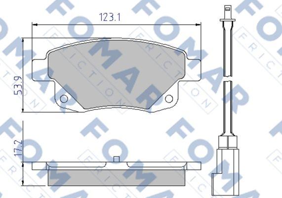 FOMAR Friction FO 925281 - Kit pastiglie freno, Freno a disco autozon.pro