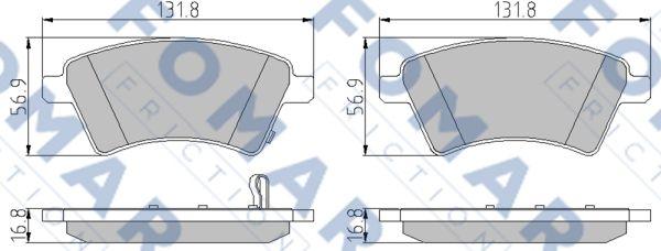 FOMAR Friction FO 926081 - Kit pastiglie freno, Freno a disco autozon.pro