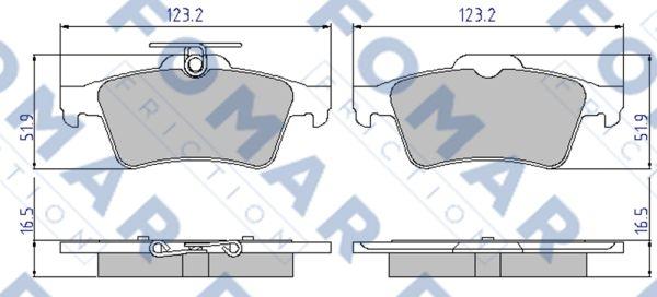 FOMAR Friction FO 926381 - Kit pastiglie freno, Freno a disco autozon.pro