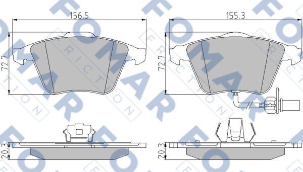 FOMAR Friction FO 920981 - Kit pastiglie freno, Freno a disco autozon.pro