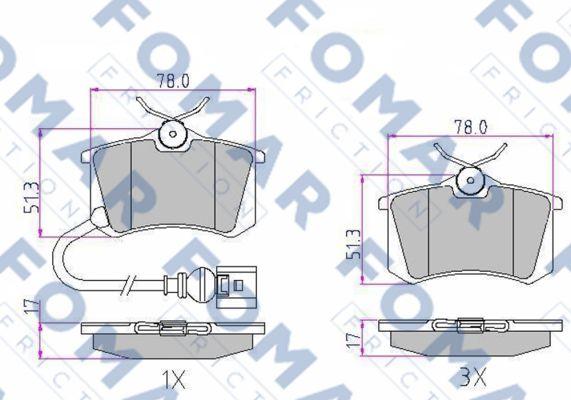 FOMAR Friction FO 920181 - Kit pastiglie freno, Freno a disco autozon.pro