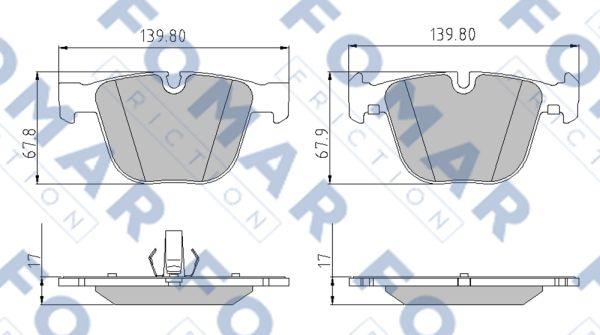 FOMAR Friction FO 920881 - Kit pastiglie freno, Freno a disco autozon.pro