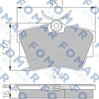 FOMAR Friction FO 920281 - Kit pastiglie freno, Freno a disco autozon.pro