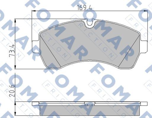 FOMAR Friction FO 921481 - Kit pastiglie freno, Freno a disco autozon.pro