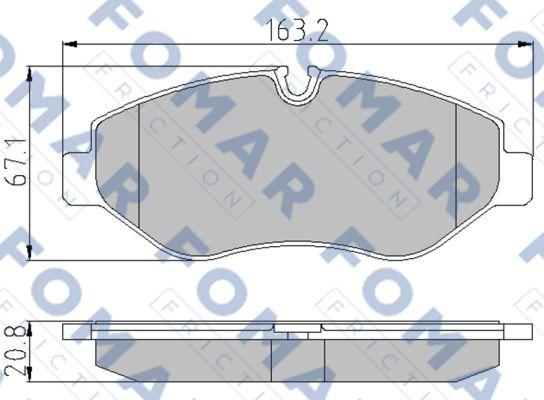 FOMAR Friction FO 921581 - Kit pastiglie freno, Freno a disco autozon.pro