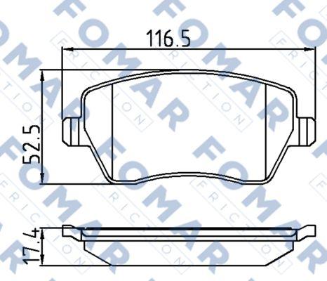 FOMAR Friction FO 921181 - Kit pastiglie freno, Freno a disco autozon.pro