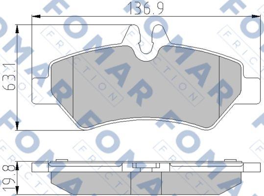 FOMAR Friction FO 921381 - Kit pastiglie freno, Freno a disco autozon.pro