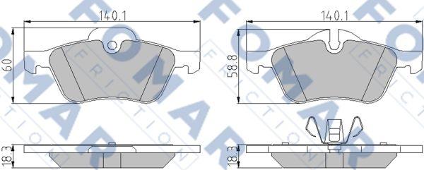 FOMAR Friction FO 928981 - Kit pastiglie freno, Freno a disco autozon.pro