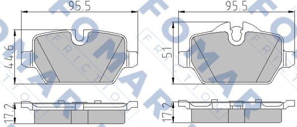 FOMAR Friction FO 928481 - Kit pastiglie freno, Freno a disco autozon.pro