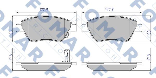 FOMAR Friction FO 928181 - Kit pastiglie freno, Freno a disco autozon.pro