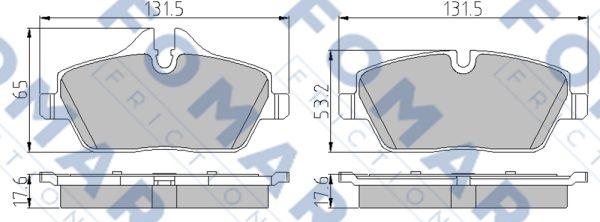 FOMAR Friction FO 928281 - Kit pastiglie freno, Freno a disco autozon.pro