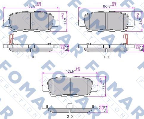 FOMAR Friction FO 923981 - Kit pastiglie freno, Freno a disco autozon.pro