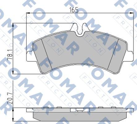 FOMAR Friction FO 923681 - Kit pastiglie freno, Freno a disco autozon.pro