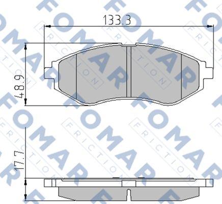 FOMAR Friction FO 923181 - Kit pastiglie freno, Freno a disco autozon.pro