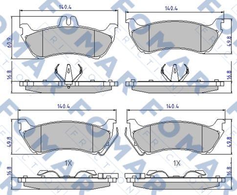 FOMAR Friction FO 922481 - Kit pastiglie freno, Freno a disco autozon.pro