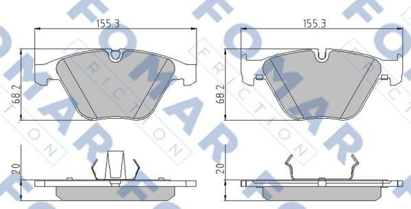 FOMAR Friction FO 922681 - Kit pastiglie freno, Freno a disco autozon.pro