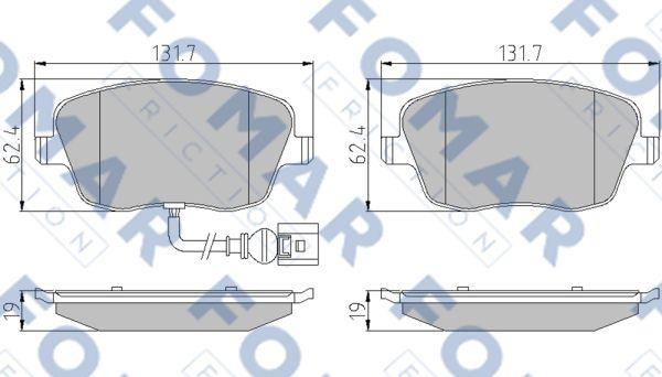 FOMAR Friction FO 922881 - Kit pastiglie freno, Freno a disco autozon.pro